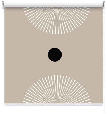 Houseart White lines in beige, Line Art, Ρολοκουρτίνες, 100 x 145 εκ.